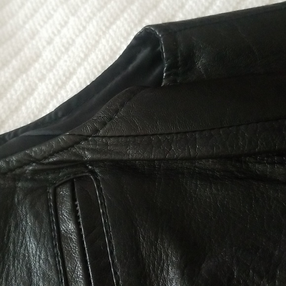 Leather Moto Vest - Picture 7 of 8
